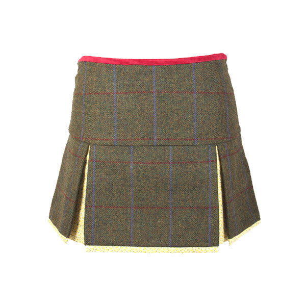 Aimee Tweed Skirt in Duchess Lemon Flowers