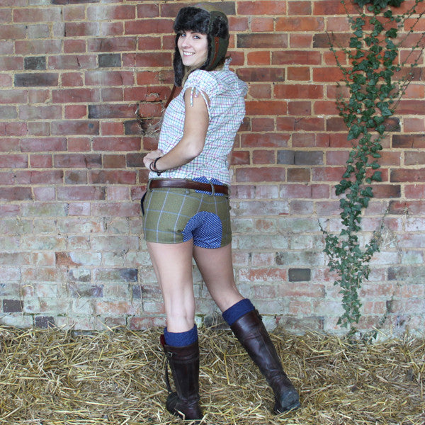 Livibum Tweed Shorts in Amber Spots