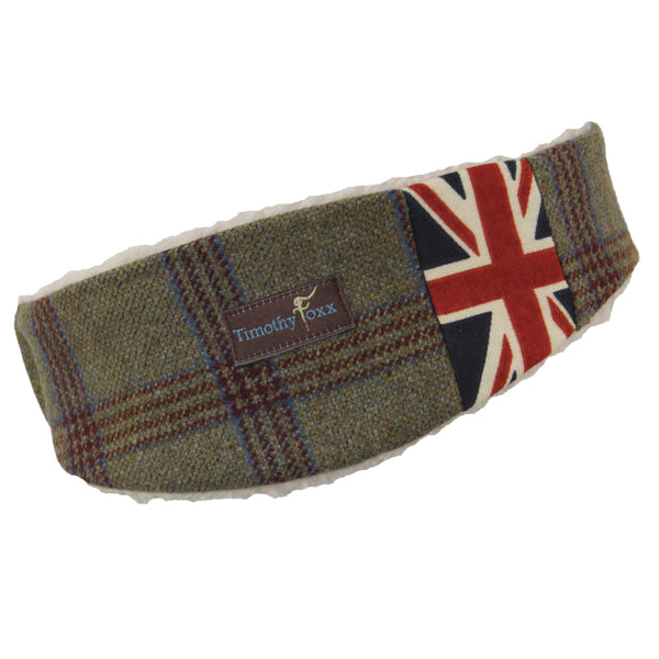 Union Jack Tweed Ear Warmer in Highlander