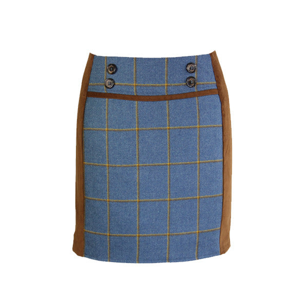 Ruby Tweed Skirt in Foxglove