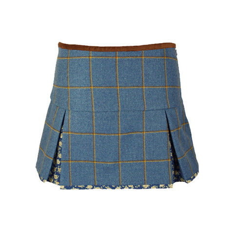 Aimee Tweed Skirt in Foxglove