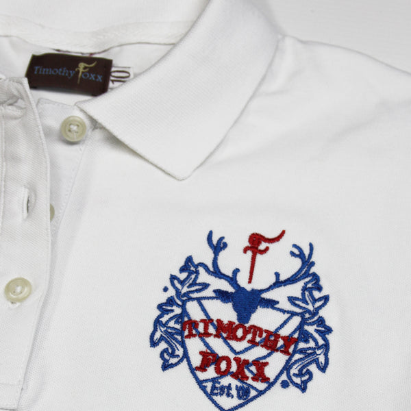 'Get Your Tweed On' Polo in White