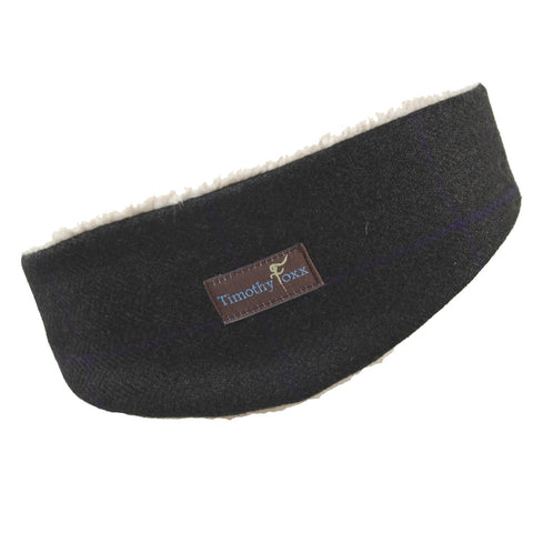 Tweed Ear Warmer in Midnight