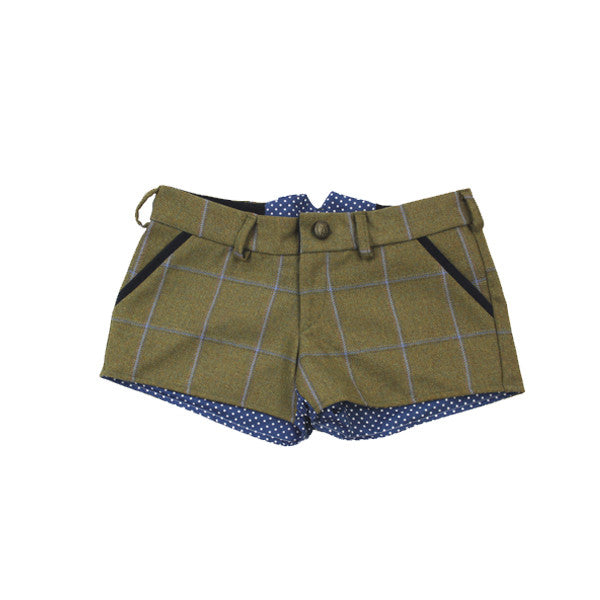 Livibum Tweed Shorts in Amber Spots