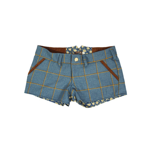 Livibum Tweed Shorts in Foxglove