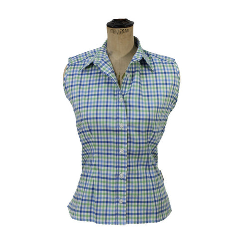 Sleeveless Shirt - Blue & Green