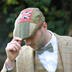 Union Jack Patchwork Tweed Flat Cap